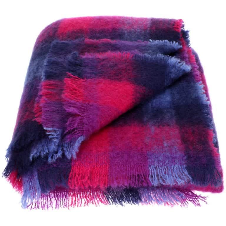 Mohair Blanket / Throw Large Donegal Design