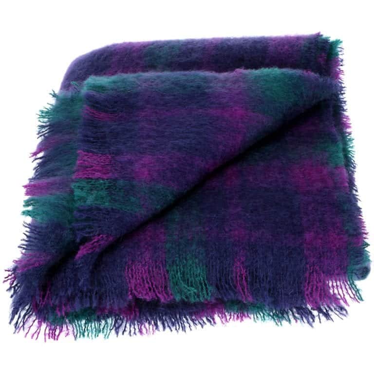 Mohair Blanket / Throw Large Donegal Design